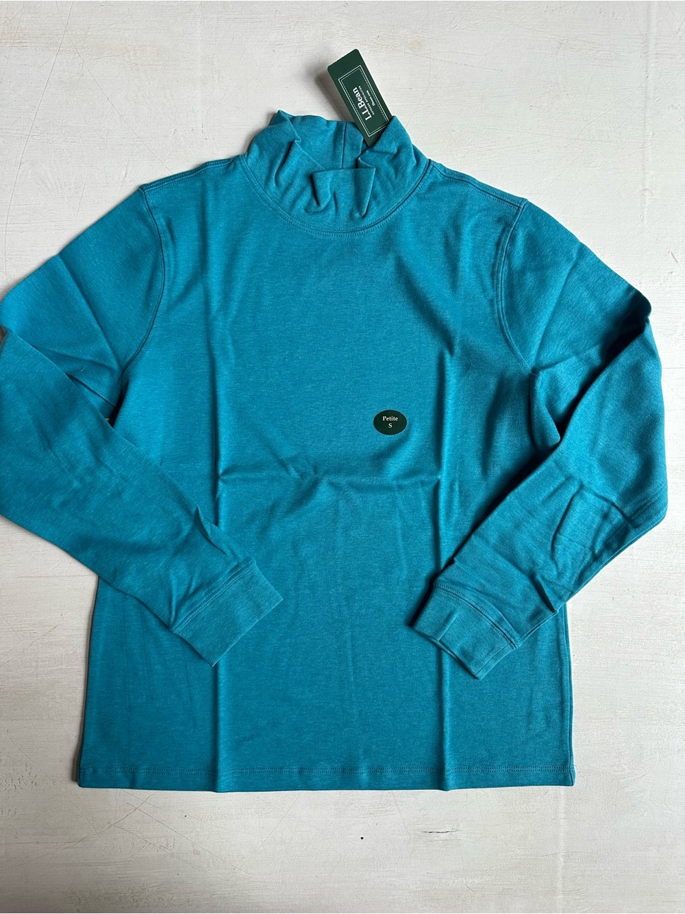 NWT LL Bean Petite Interlock Mock Turtleneck